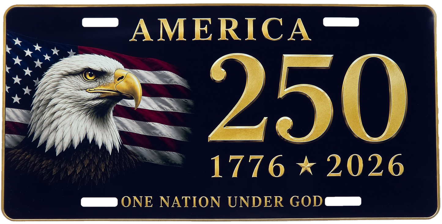 America 250 License Plate 1776-2026