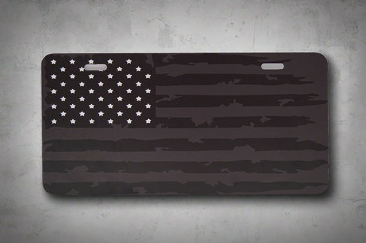 Grey & Black American Flag