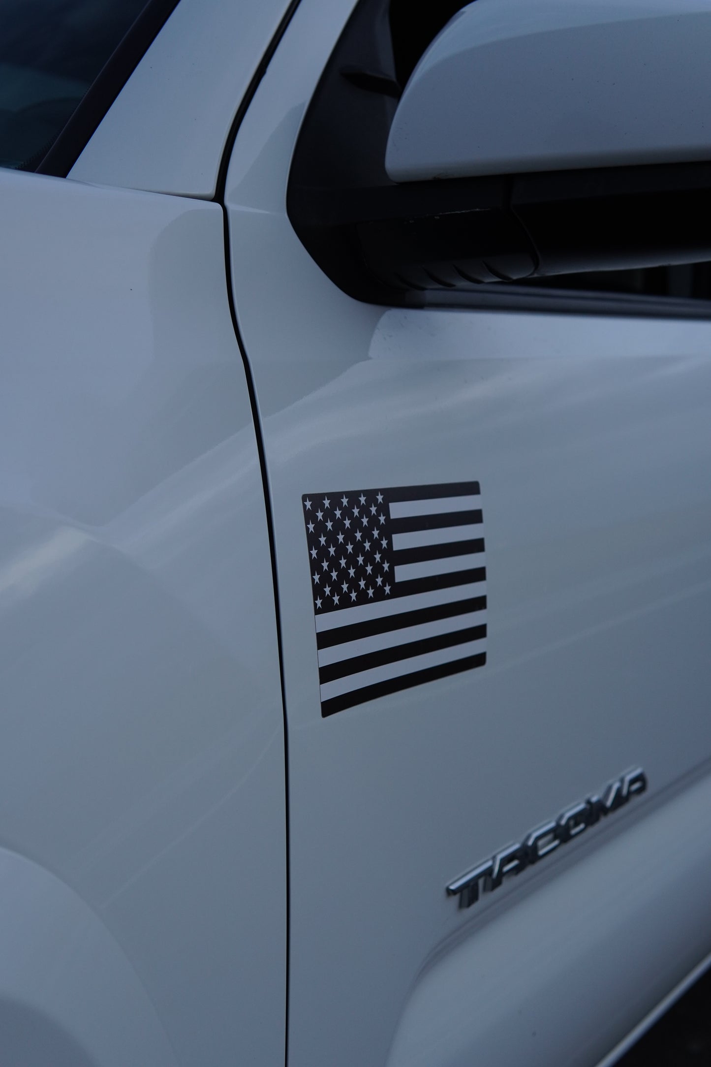 Black White American Flag