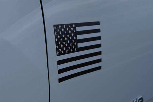 Black White American Flag